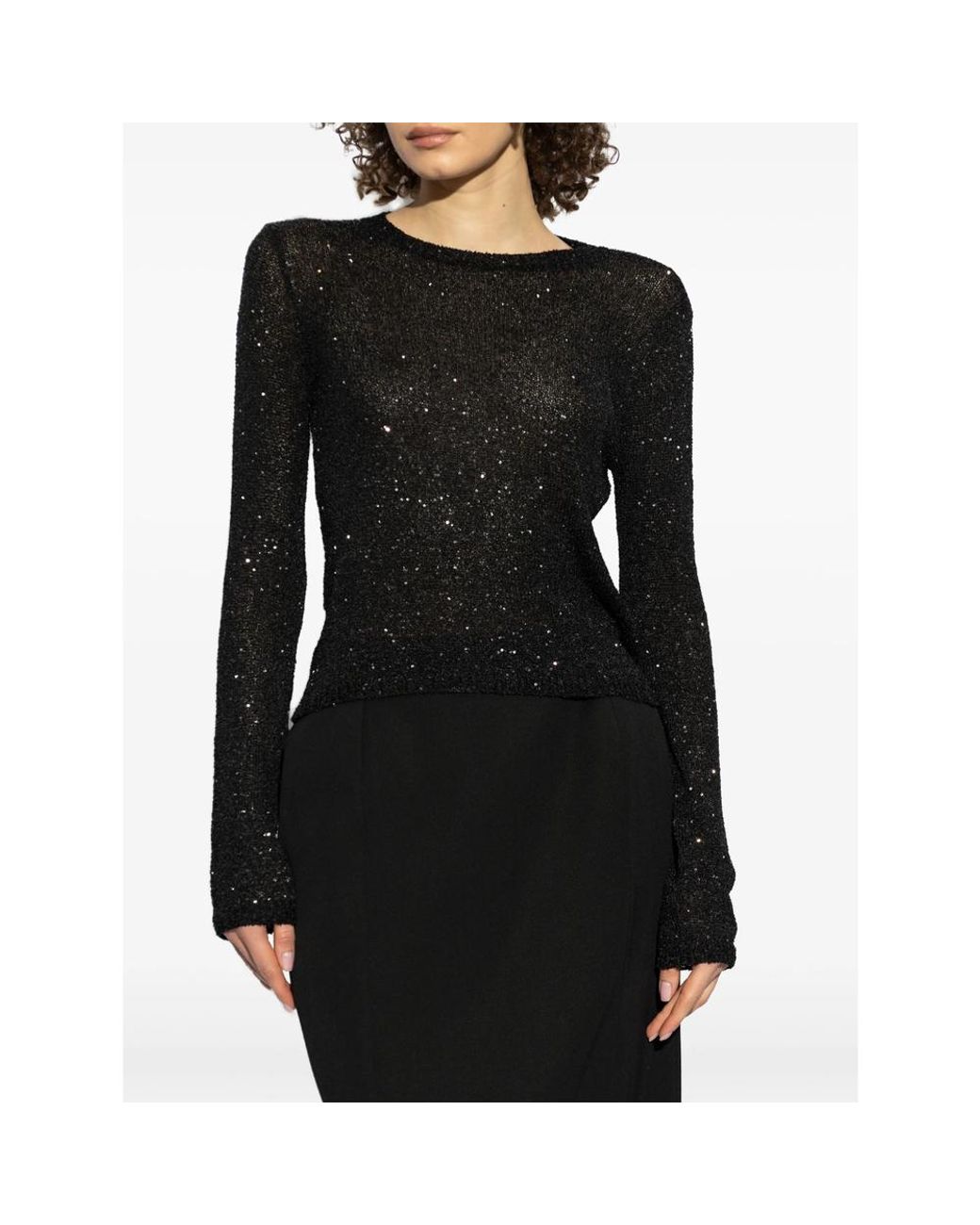 Balenciaga Black Sequinned Top