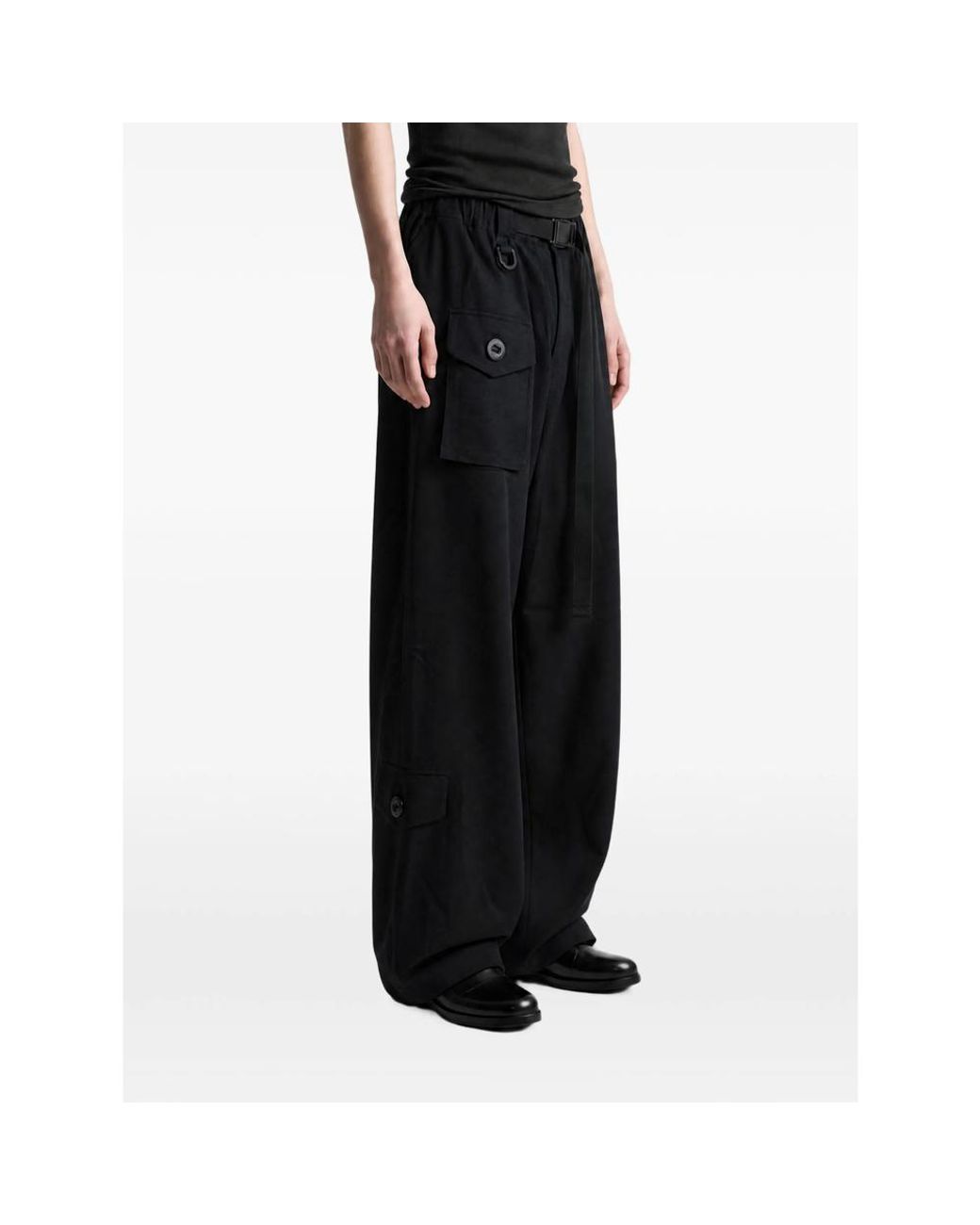 Y-3 Black Sport Uniform Tapered Trousers for men
