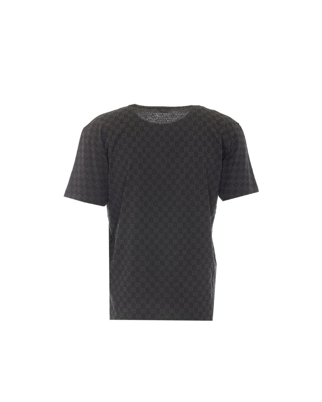 Gucci Black Printed Cotton Jersey T-Shirt for men
