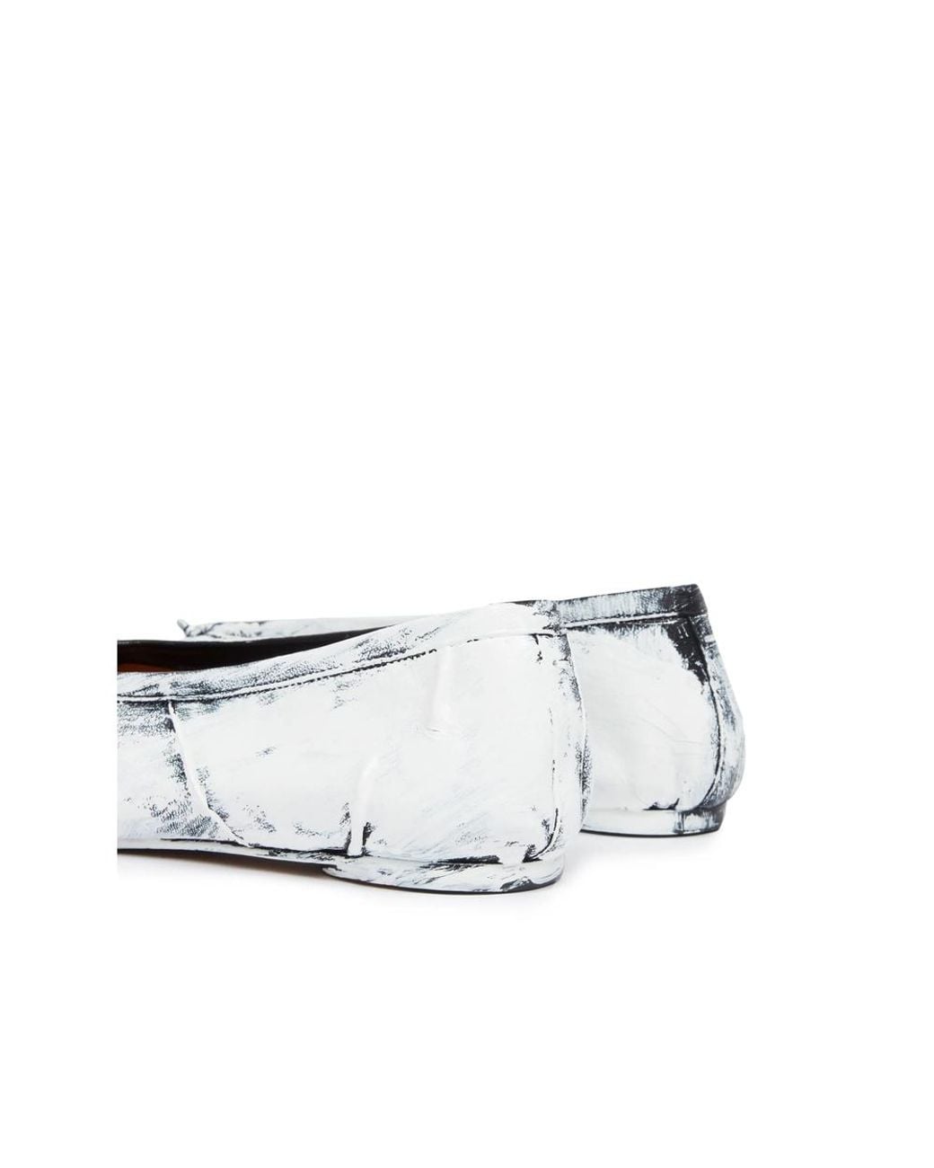 Maison Margiela White Tabi New Leather Ballet Flats