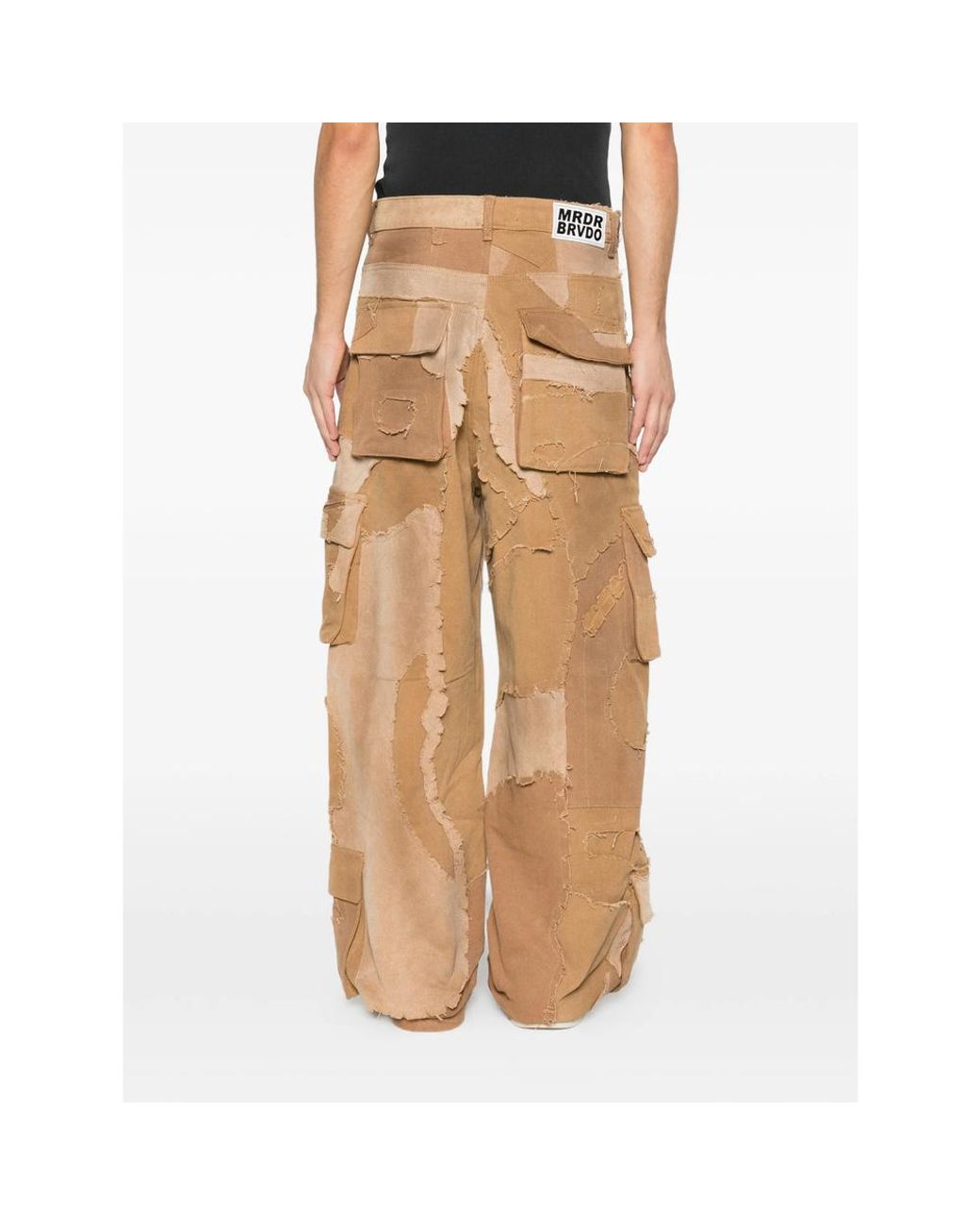 Who Decides War Natural Patchwork Buttoned Jeans for men