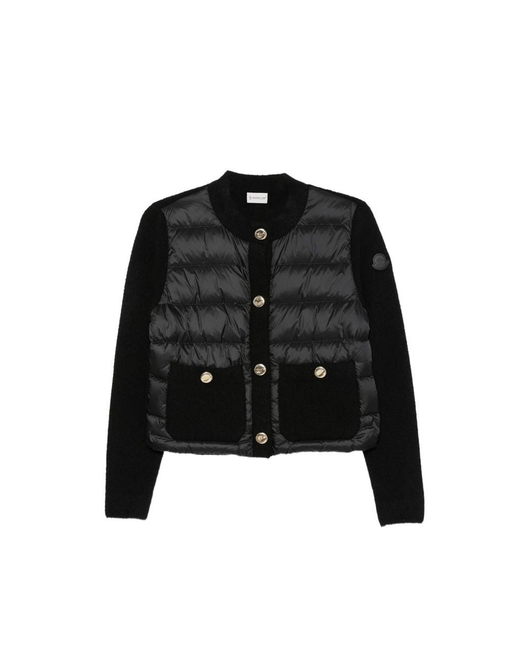 Moncler Black Quilted Panelled Jacket