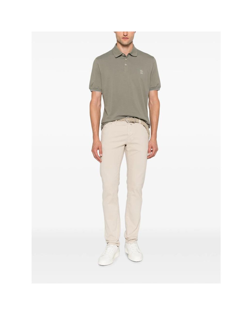 Brunello Cucinelli Gray Polo Shirts for men