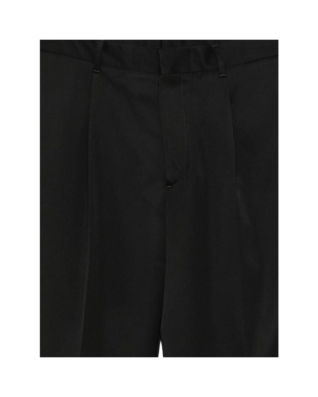Lardini Black Pleated Tailored Trousers for men