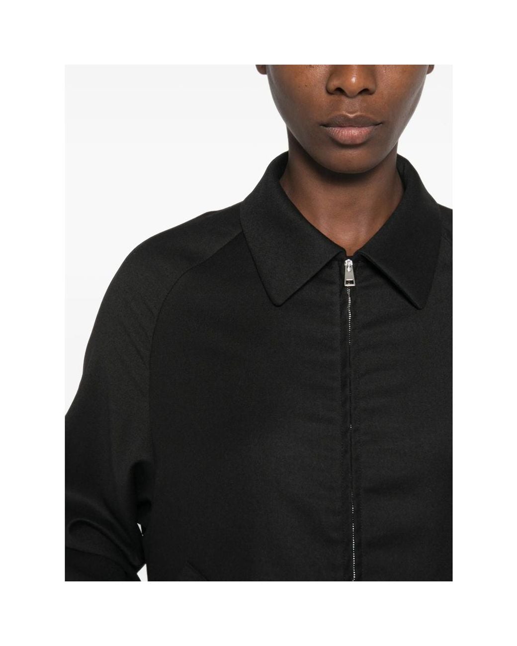 Barena Black Zip-Up Raglan-Sleeve Jacket