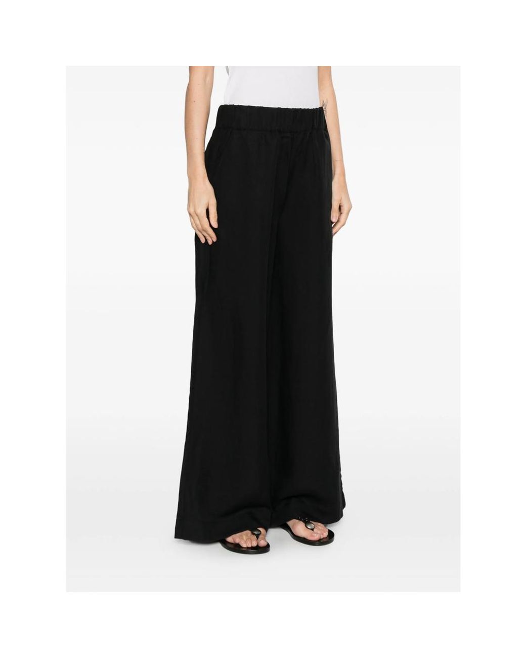 JC Sophie Black Elasticated Palazzo Pants