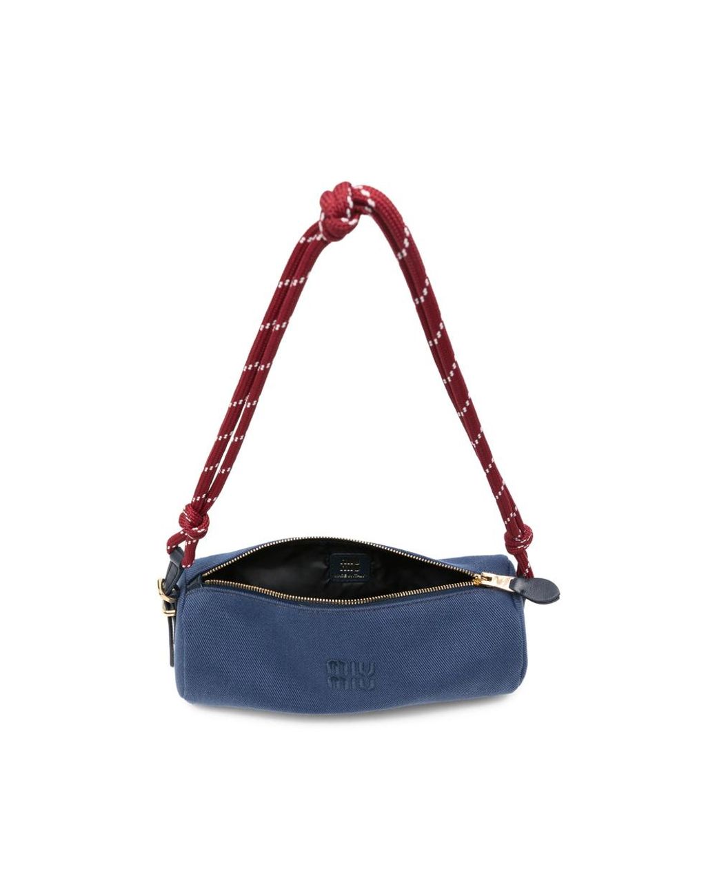 Miu Miu Blue Gabardine Pouch