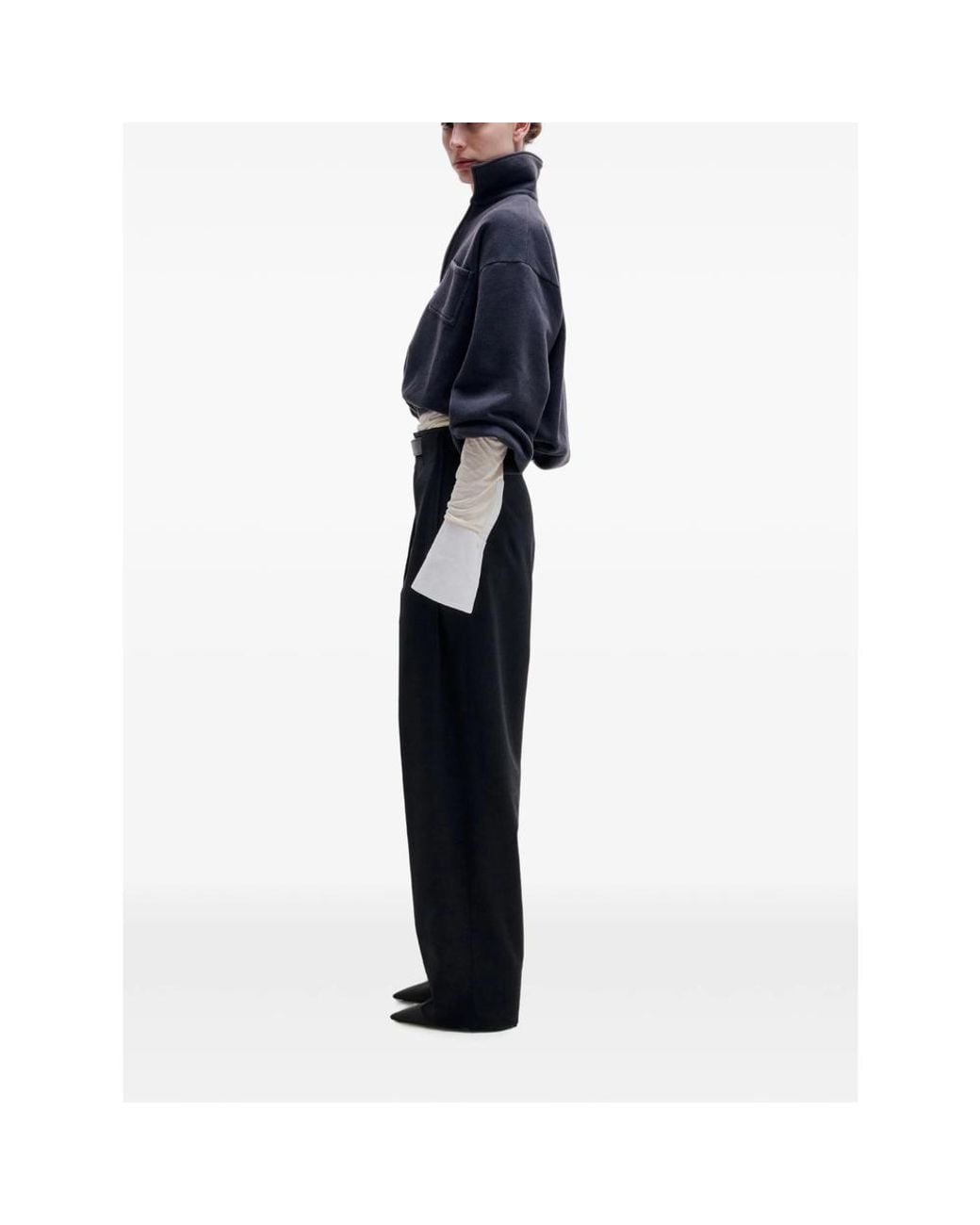 DARKPARK Black Belted Pleated Trousers