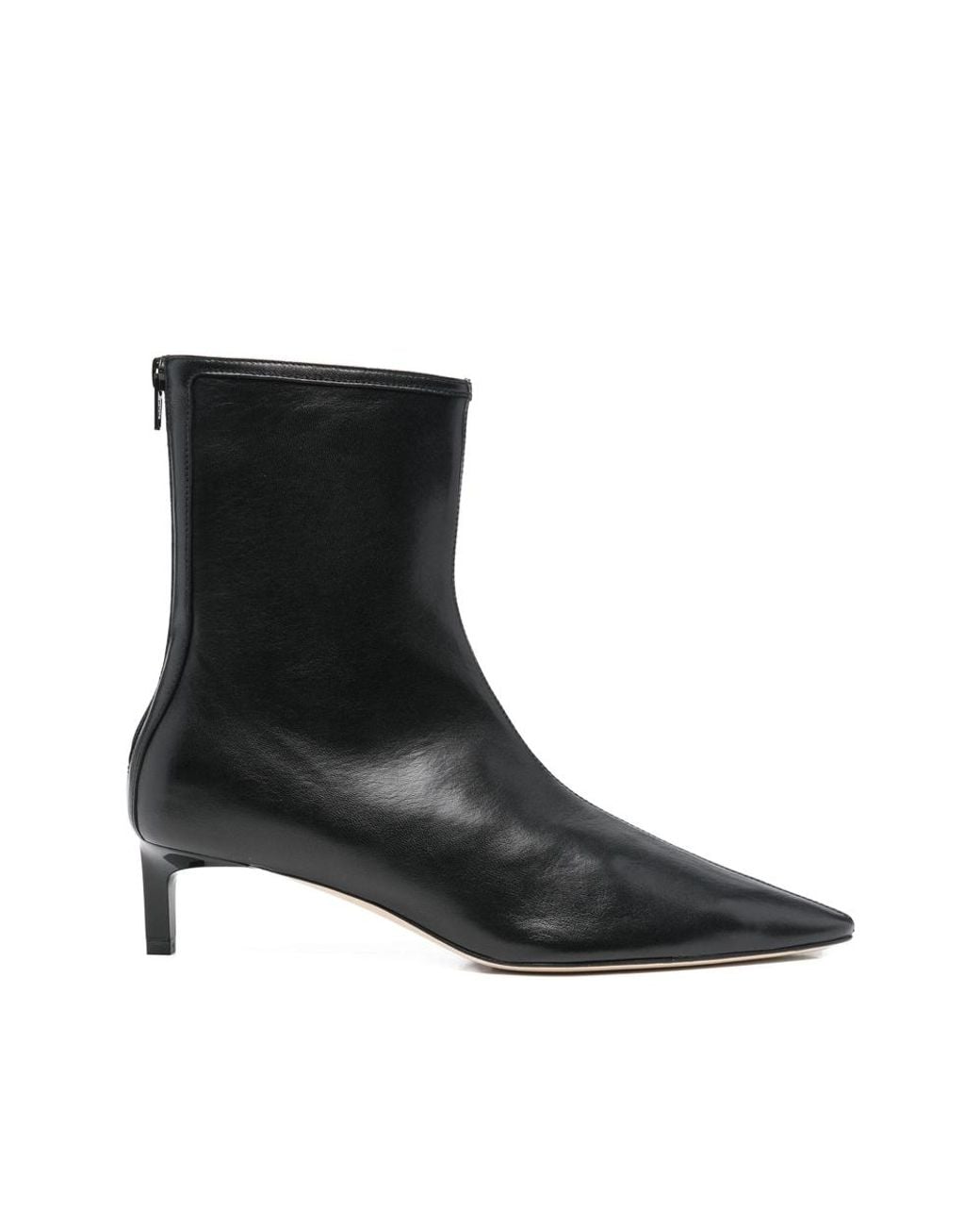 Dear Frances Black Topo Pointed Leather Bootie
