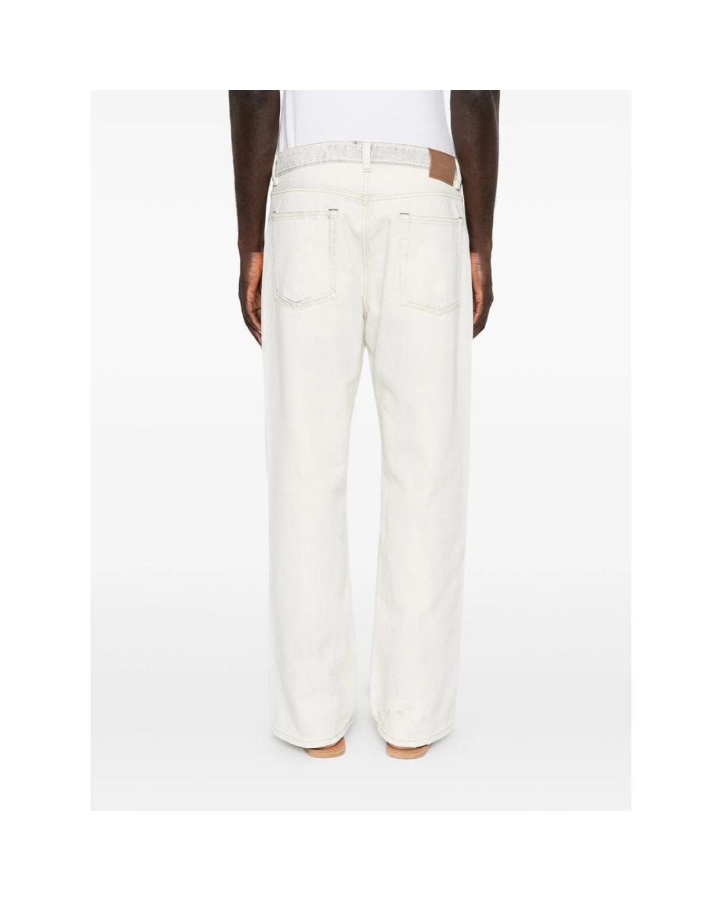 Our Legacy Natural Third Cut Wide-Leg Distressed Jeans for men
