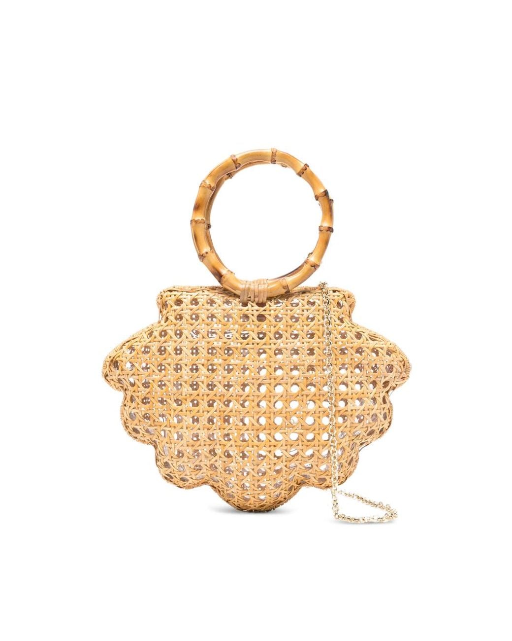 Serpui Metallic Ethan Shell Scalloped Tote Bag