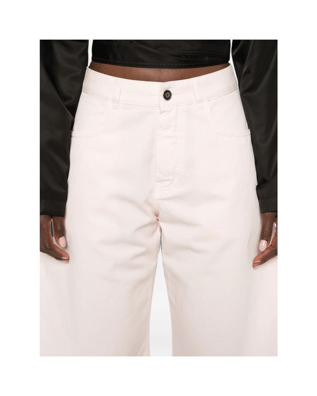 Alaïa Pink Curved-Leg Jeans