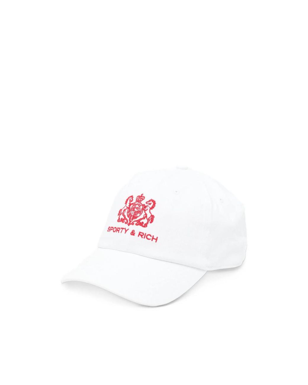 Sporty & Rich White Logo-Embroidered Baseball Cap for men