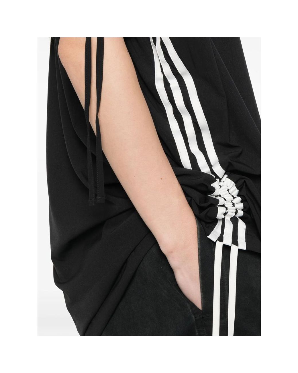 Y-3 Black Stripe Sleeve Dress