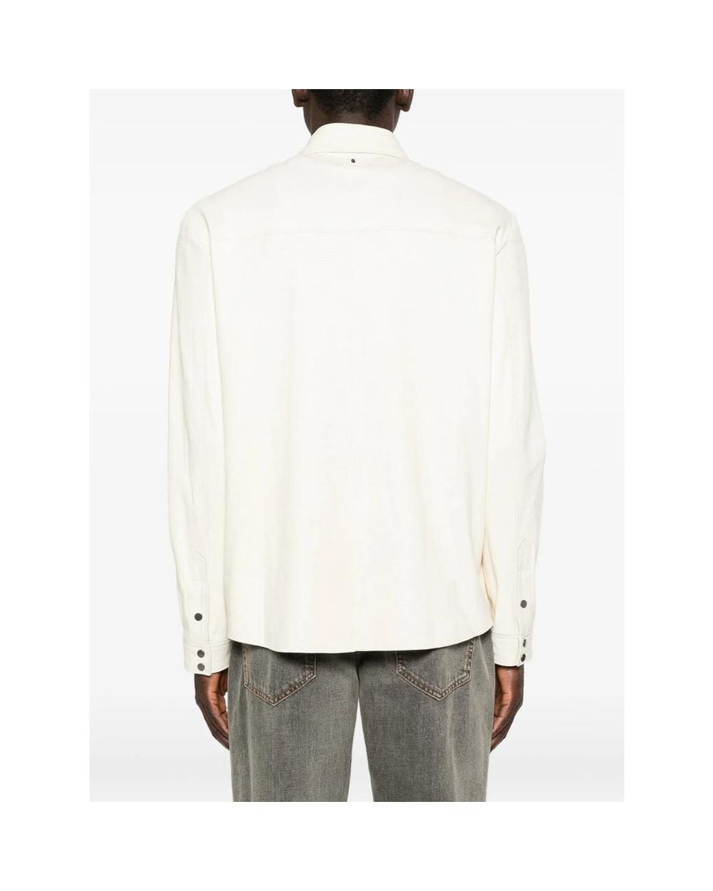 SANTORO White Pocket Button Jacket for men