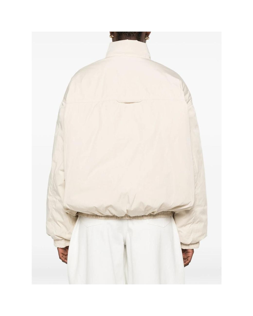 LAMRONS Natural Zip-Up High-Neck Jacket