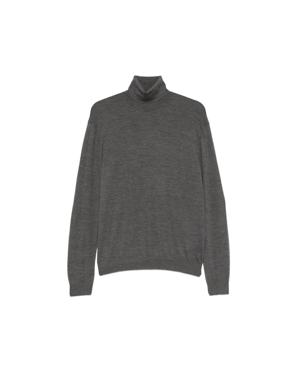 Malo Gray Roll-Neck Long-Sleeve Sweater for men