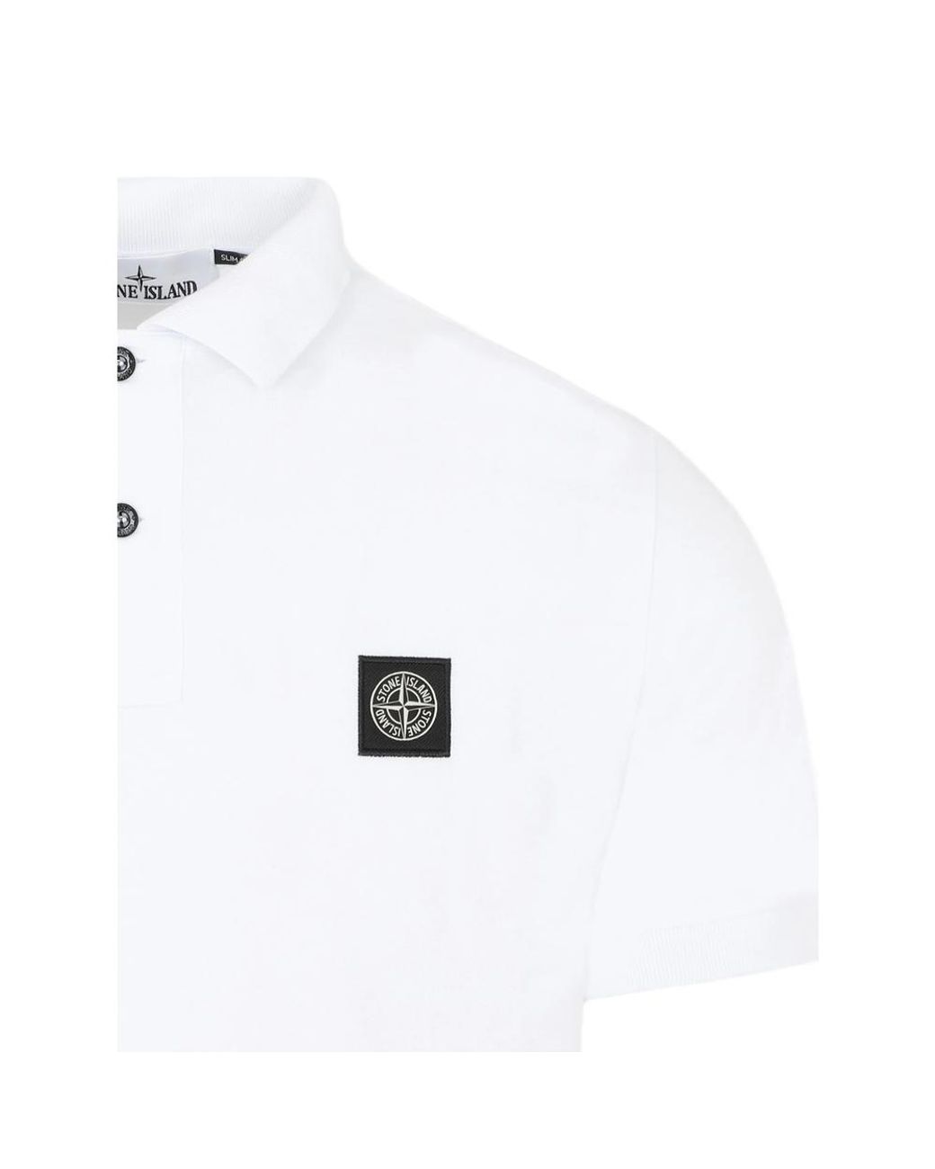 Stone Island White Polo Shirts for men