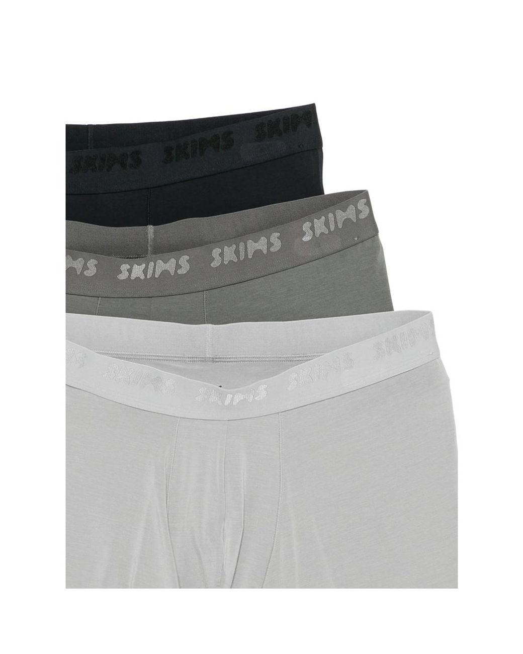 Skims Black Logo-Waistband Boxers (Pack Of Three) for men