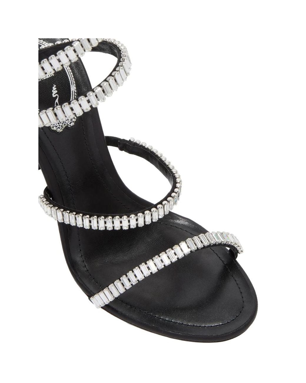 Rene Caovilla White Cleo Crystal-Embellished Sandals