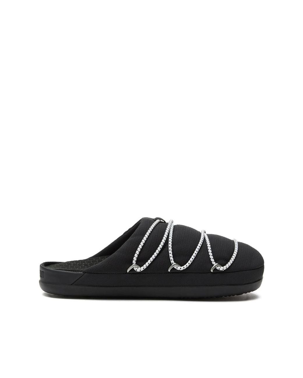 Moon Boot Black Soft Slippers for men