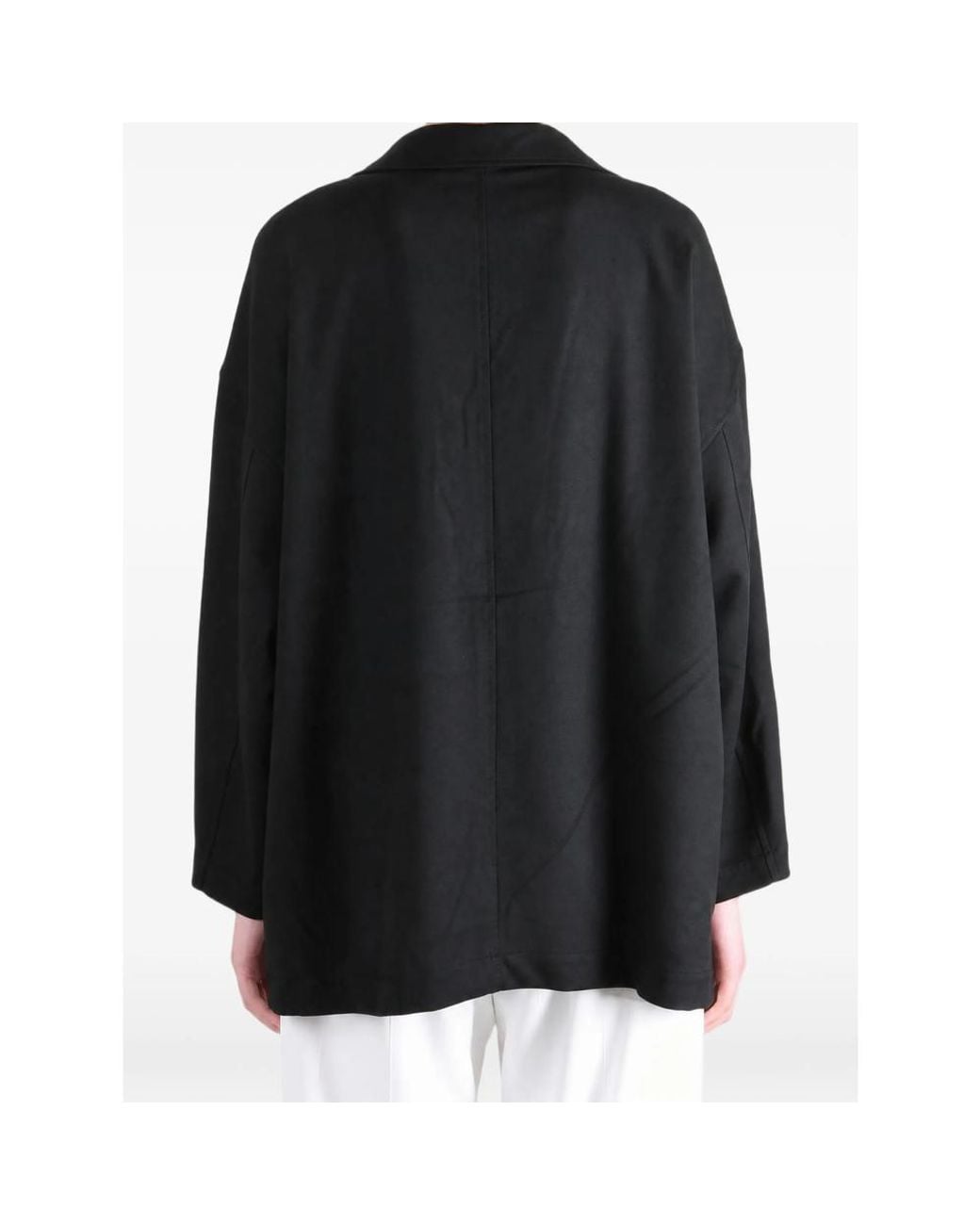 Y-3 Black Chore Oversized Logo-Patch Coat