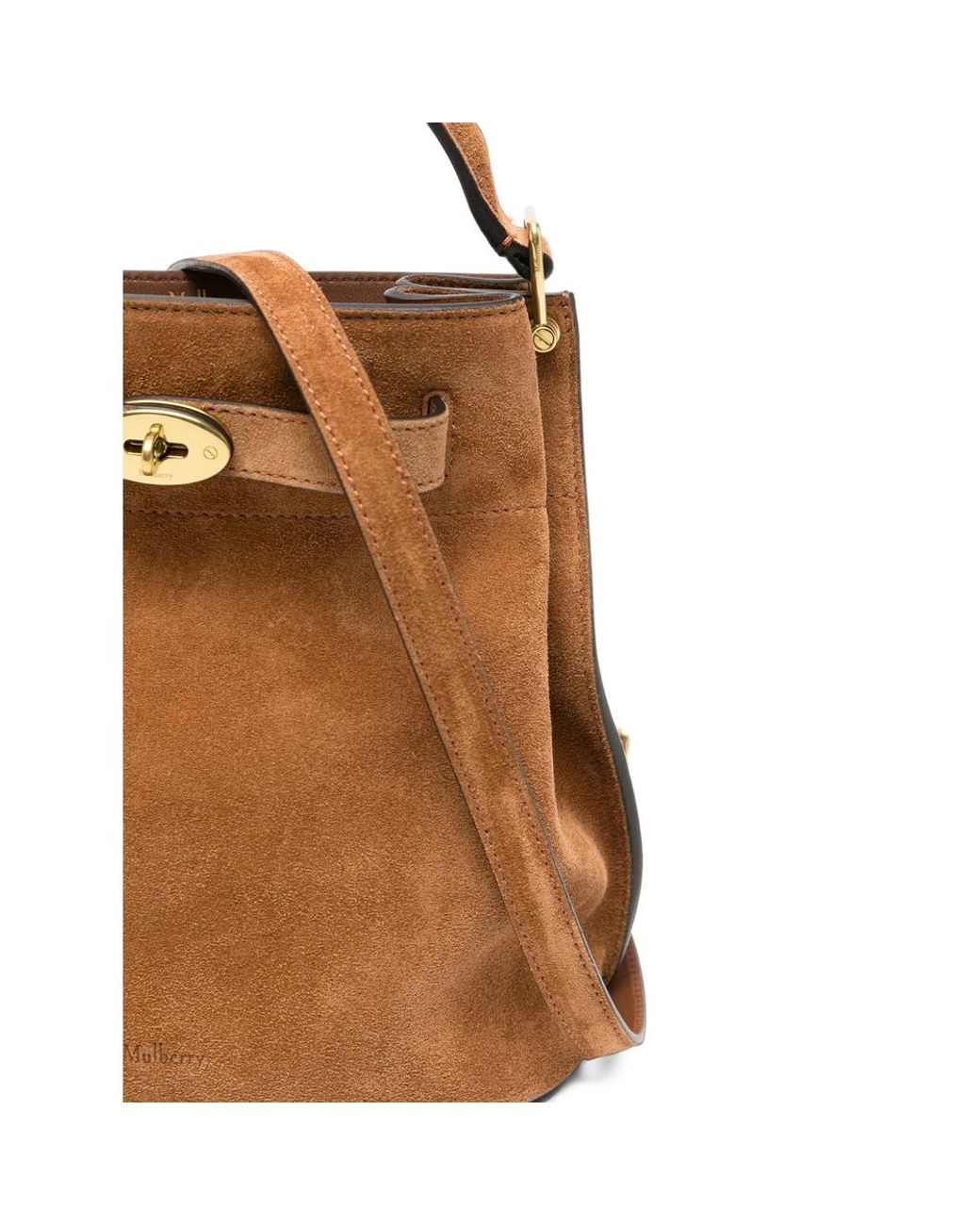 Mulberry Brown Postman's Lock Suede Tote Bag