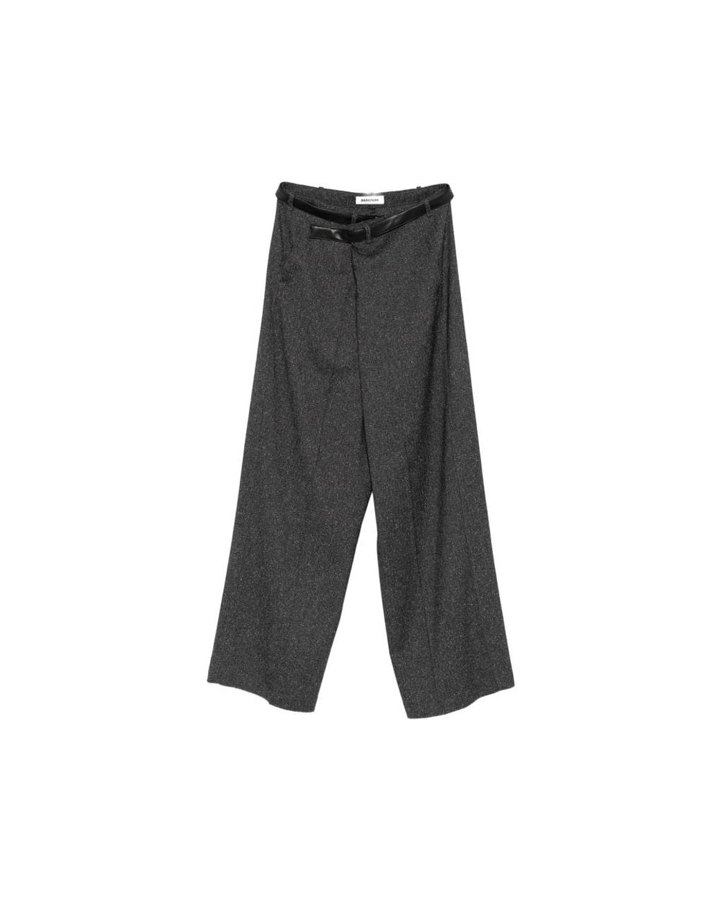 DARKPARK Gray Belted Tailored Trousers