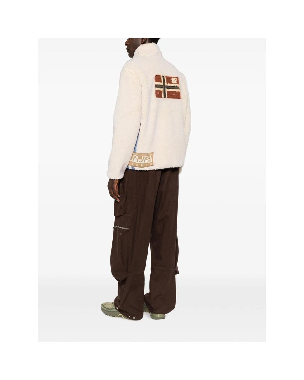 Napapijri Natural Logo-Patch Fleece Jacket for men