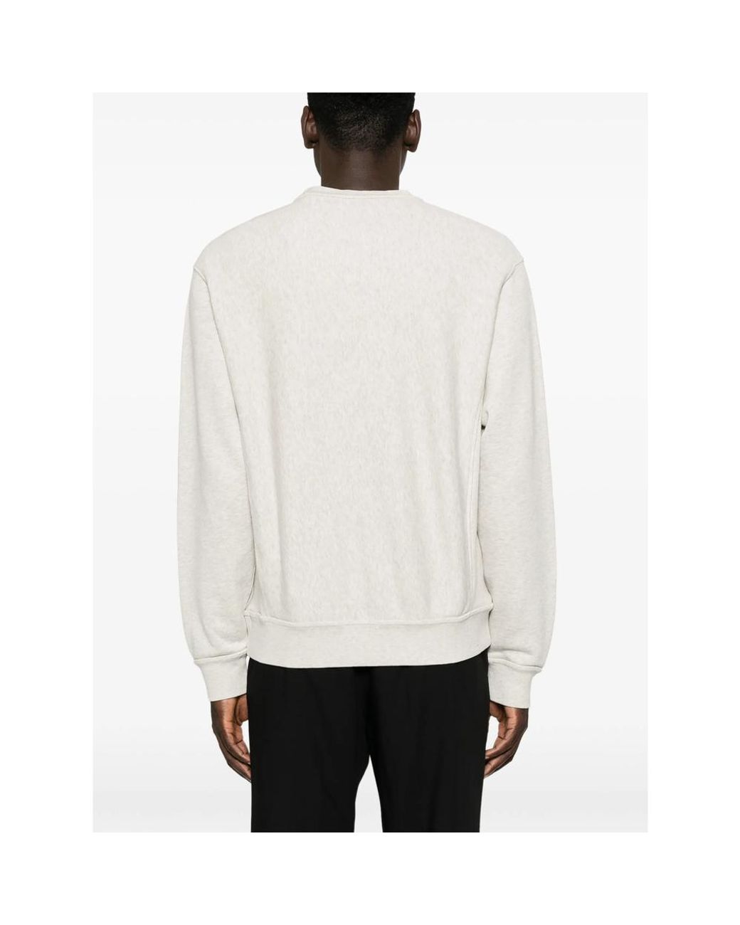 KENZO White Logo-Embroidered Cotton Sweater for men