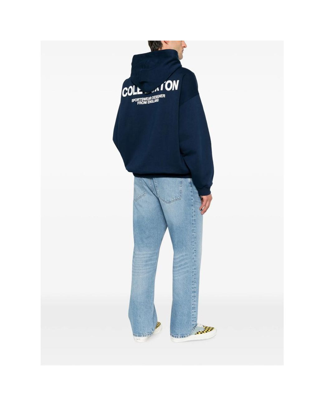 Cole Buxton Blue Cb Logo-Print Drawstring Hoodie for men