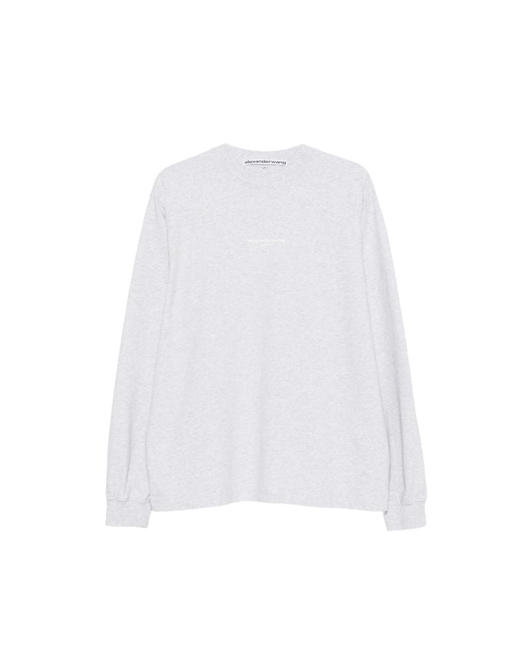 Alexander Wang White Logo-Print Long-Sleeve T-Shirt for men