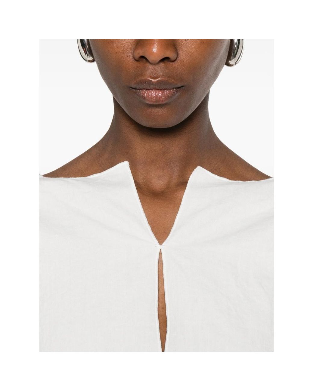 Niccolò Pasqualetti White Panello V-Neck Top
