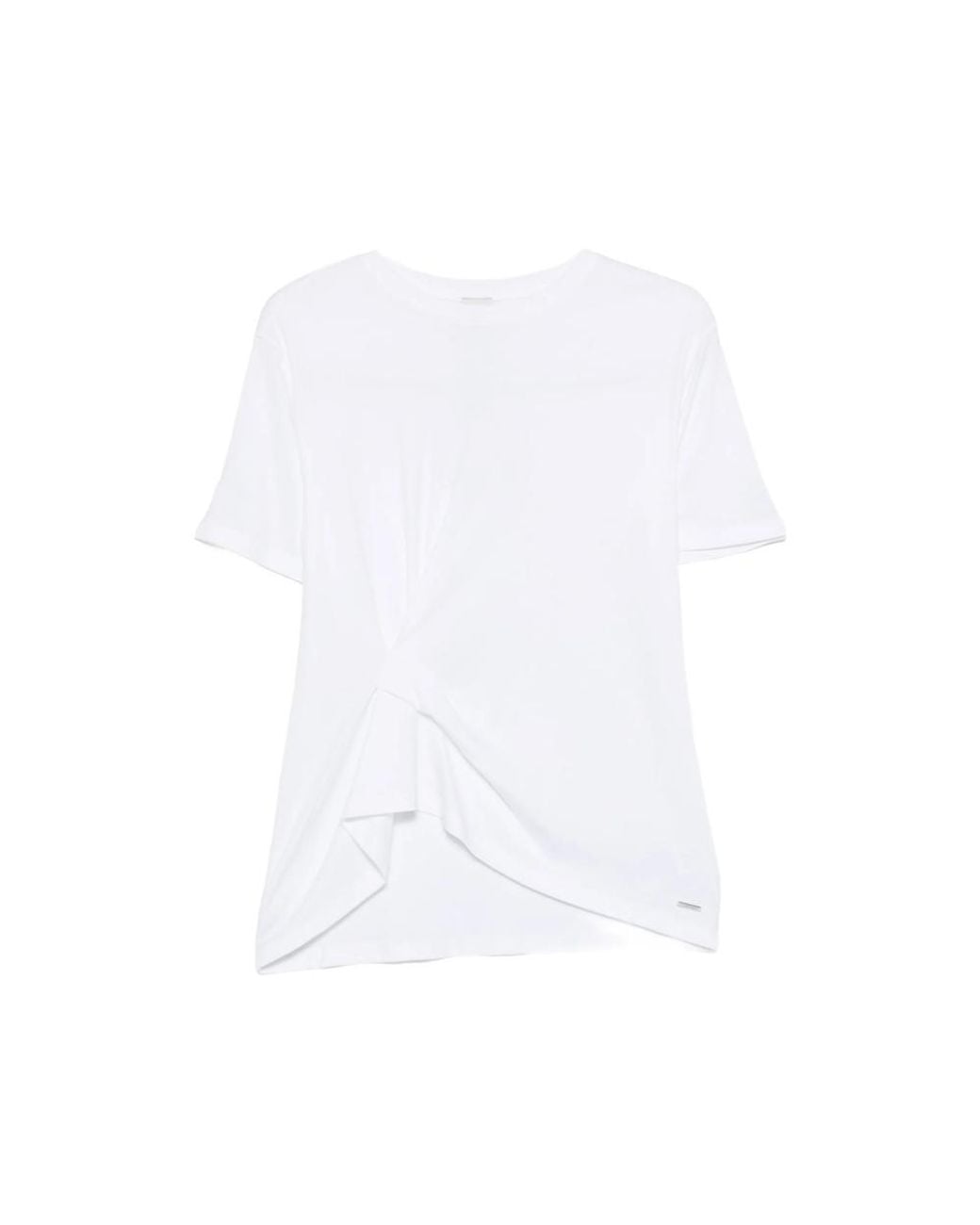 Calvin Klein White Twist-Detail T-Shirt