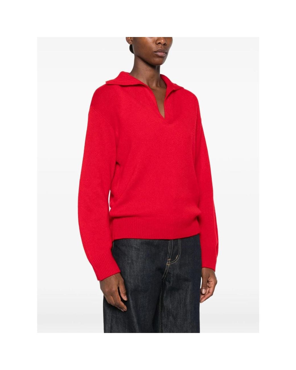 Barena Red Spread-Collar Sweater