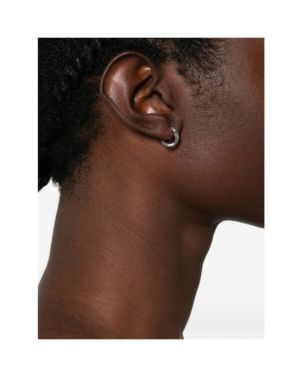 Tom Wood White River Hoop Earrings for men