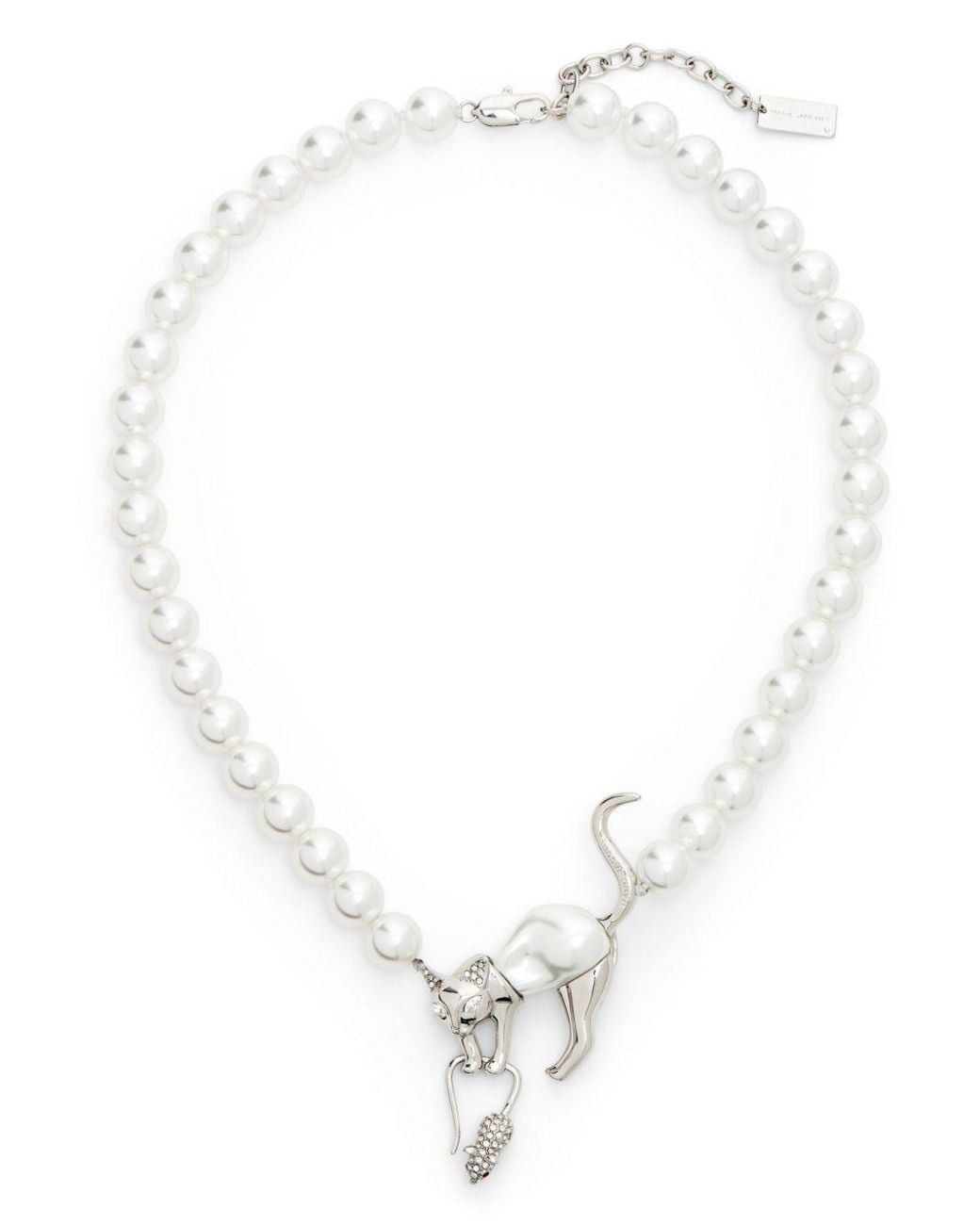 Marc Jacobs The Cat And Mouse Necklace in White | Lyst