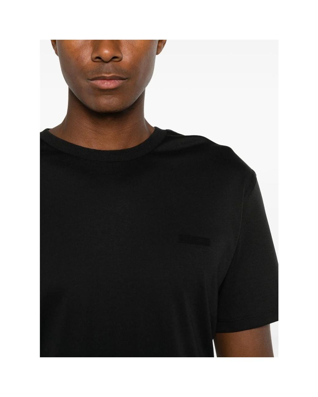 Calvin Klein Black Cotton T-Shirt for men