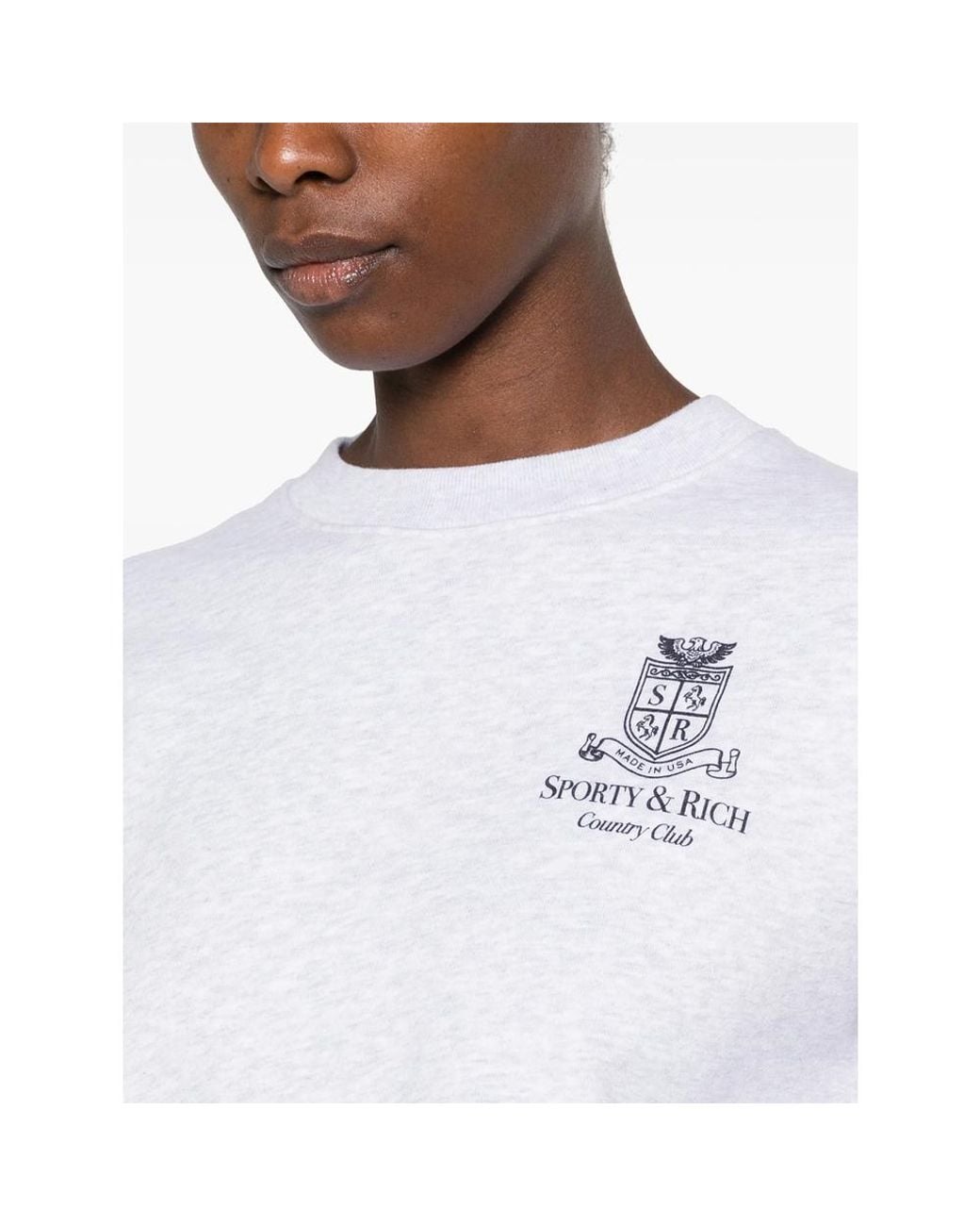 Sporty & Rich White Emmet Logo-Print Sweatshirt