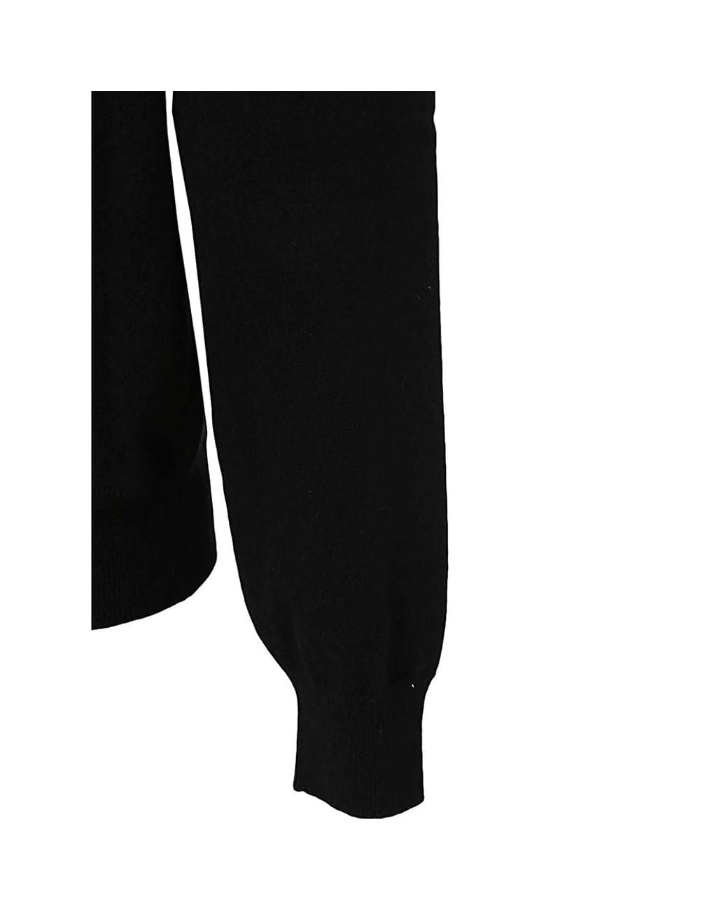 Malo Black Roll-Neck Sweater for men