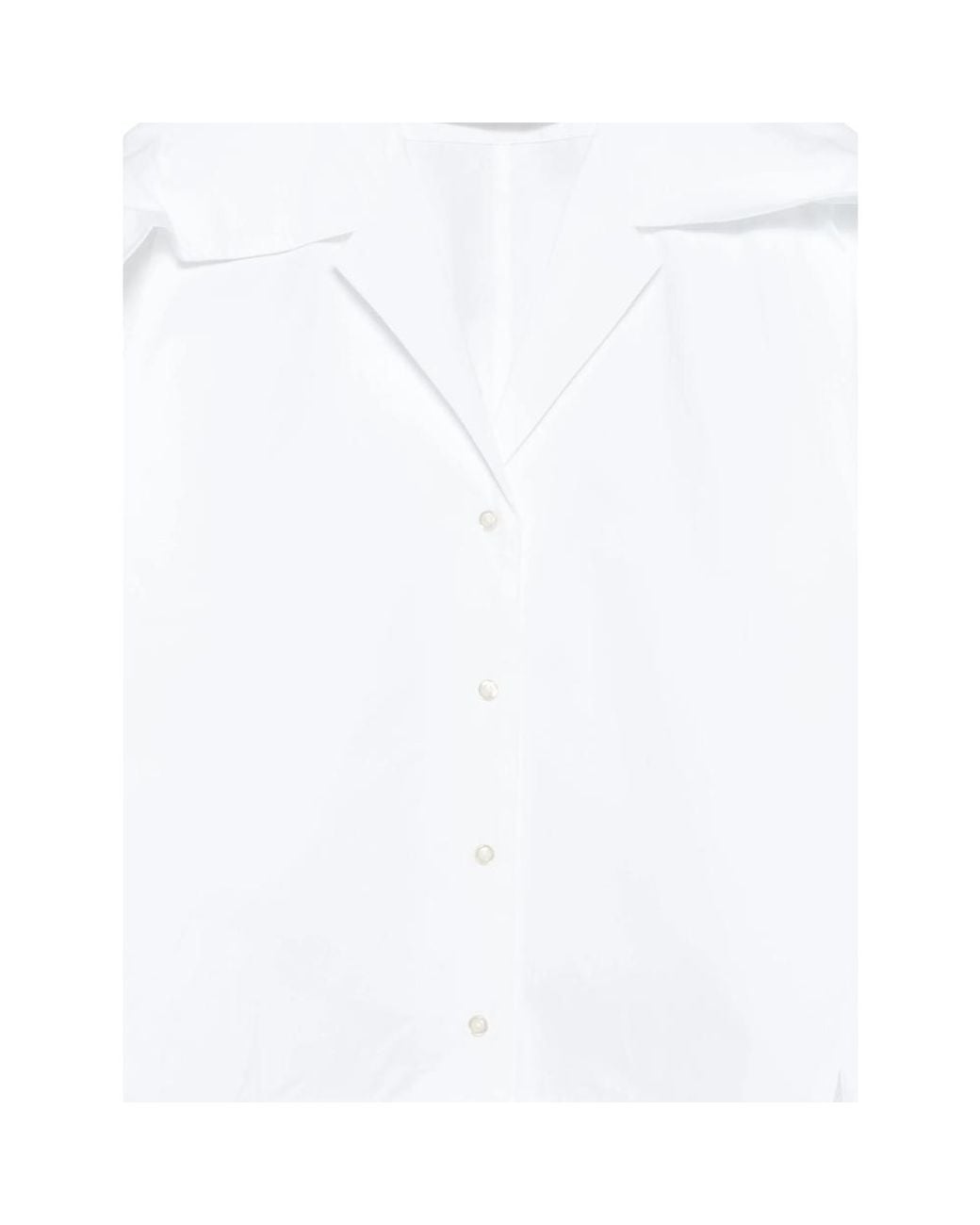 Séfr White Arc-Collar Shirt