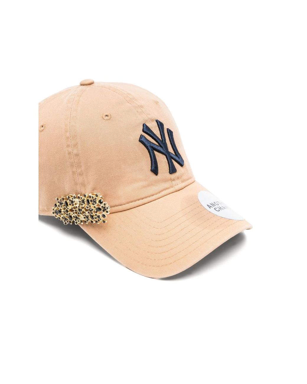ANOTHER CHANCE Natural Logo-Embroidered Barrette-Detail Cap for men