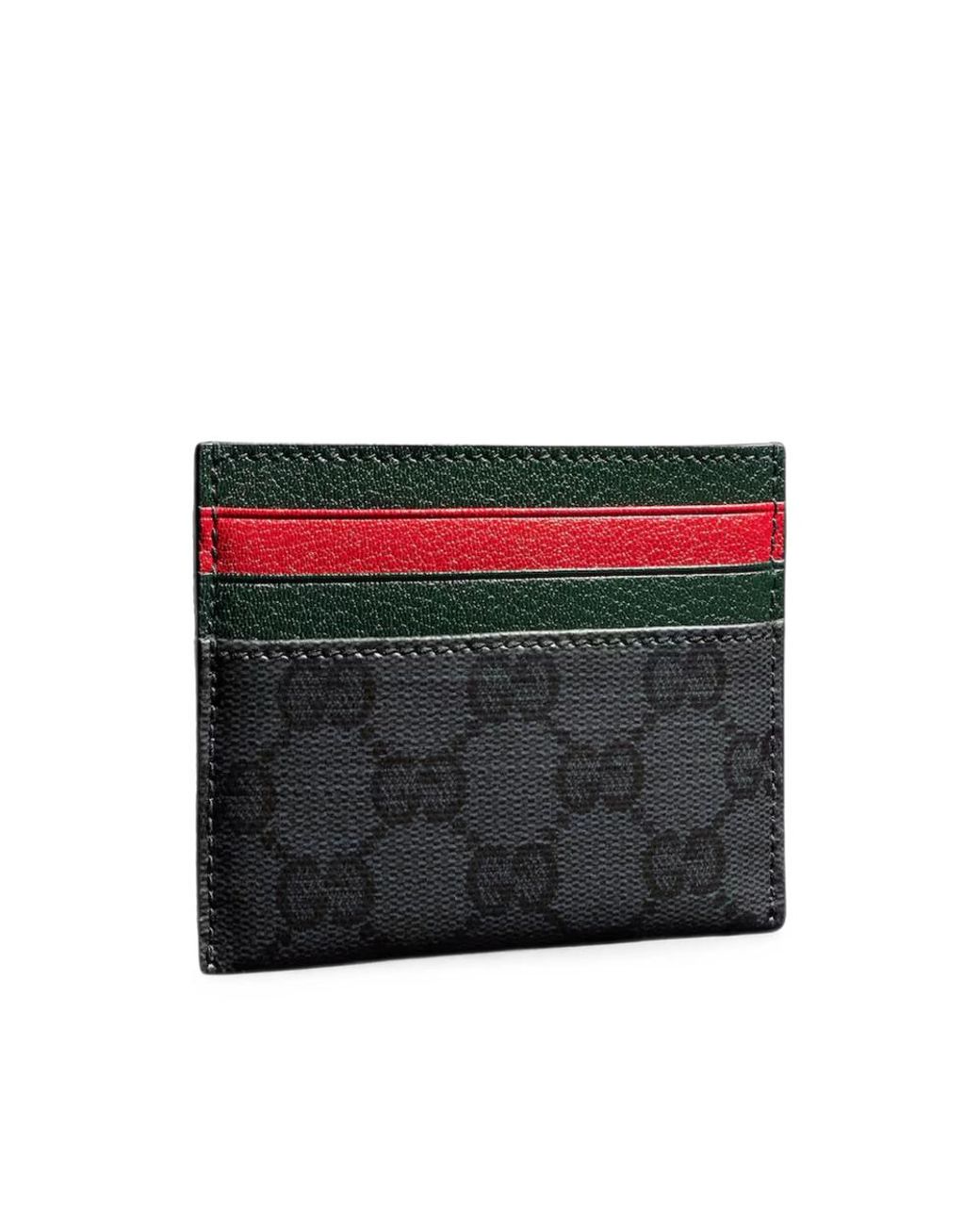 Gucci Red Gg Supreme Card Holder for men