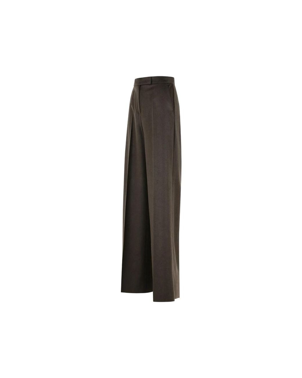 Max Mara Brown Tailored Pleated Pant