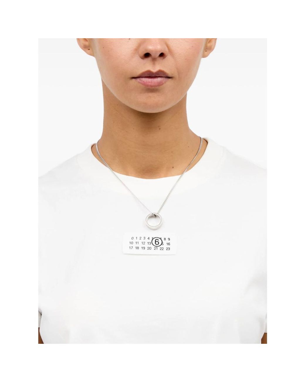 MM6 by Maison Margiela Metallic Numeric Necklace