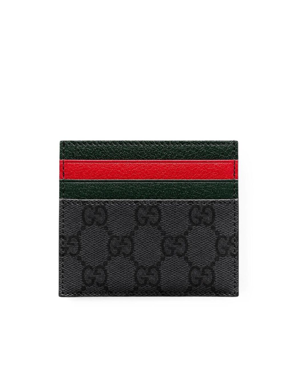 Gucci Red Gg Supreme Card Holder for men