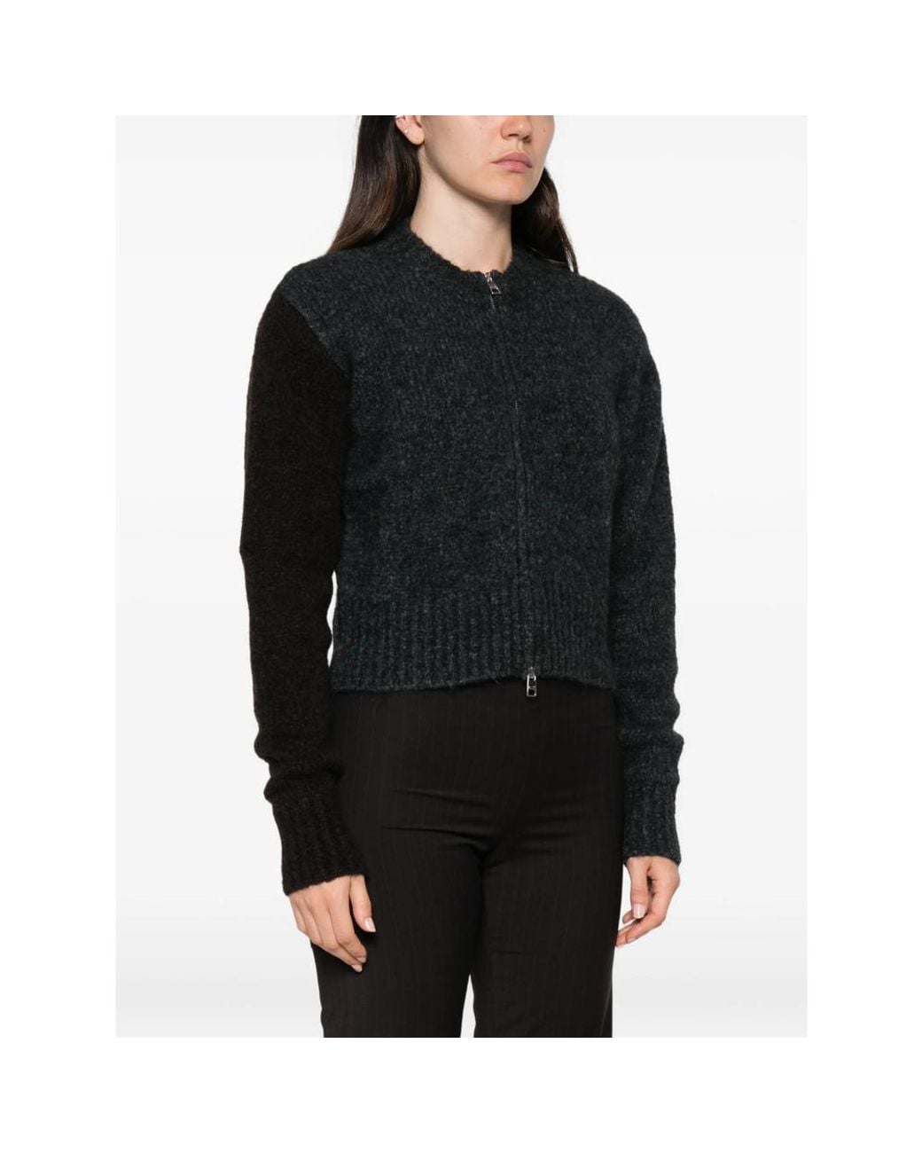 Paloma Wool Black Jane Zip-Up Knitted Cardigan