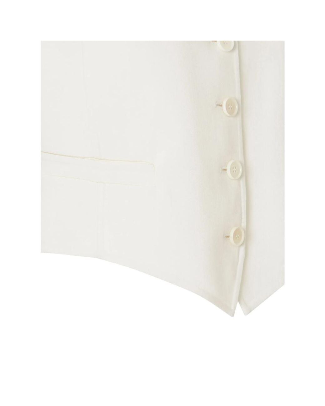 Fendi White Ivory Wool Gilet