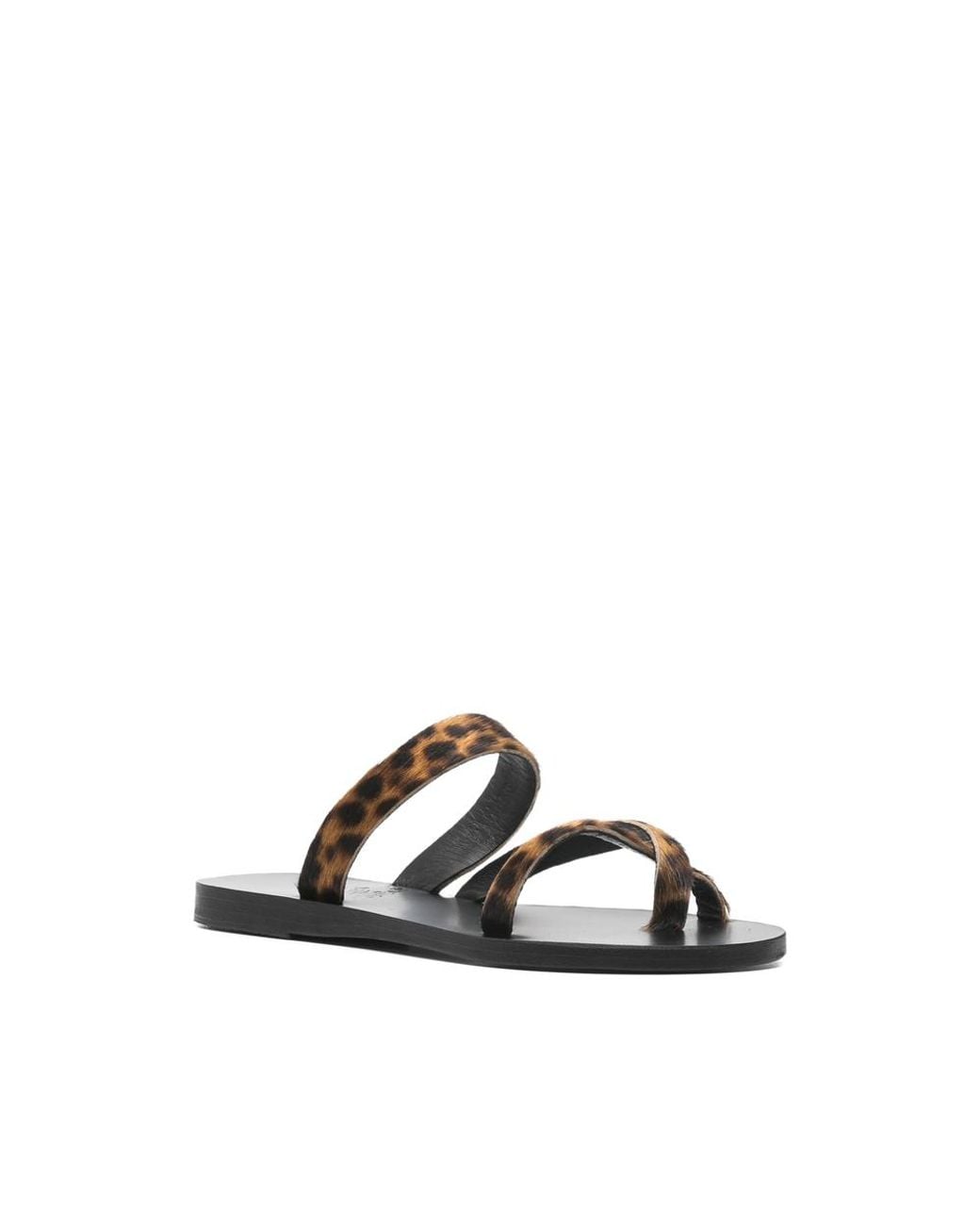 Ancient Greek Sandals Multicolor Lynx Strappy Toe Post Flat Sandals