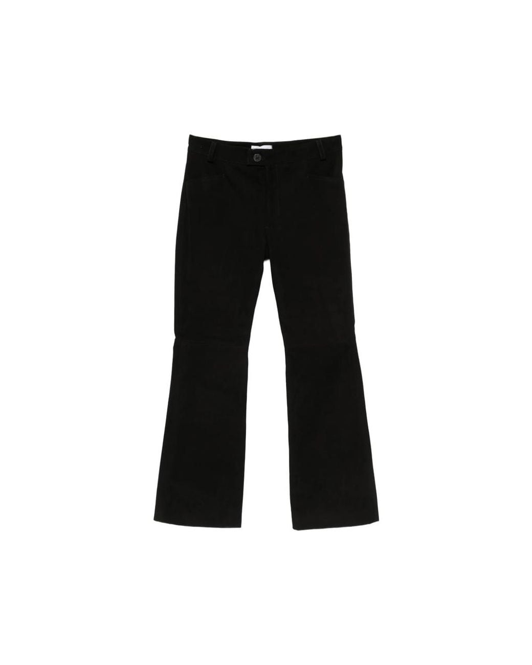Ernest W. Baker Black Suede Flared Trousers for men